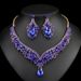 Ensemble collier et boucles d'oreilles Duoduo 2025, grande goutte d'eau, accessoires pour robe de banquet de mariage assortis_voghion.com