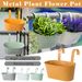 Metallener Blumen-Wandhänger, Hängekorb für Blumentöpfe, Pflanzen, Eimer, Garten-Pflanzgefäße aus Zinn, Balkon-Hängekorb für Sukkulenten_voghion.com