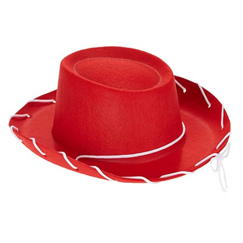 Mode Kinderen Bruin Rood Cowboy Western Big Eaves Nieuwigheid Kerstmis Vilt Cowgirl Hoed Kostuum voor Kinderen Jongens Meisjes_voghion.com