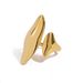 Wanxing Stainless Irregular Adjustable Open Niche Design Titanium Steel Ring Jewelry_voghion.com