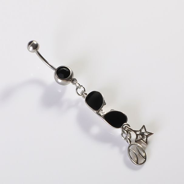 Piercing per ombelico da donna con goccia d'olio a forma di cuore in acciaio inossidabile creativo_voghion.com