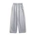 Heren streetwear joggingbroek – oversized joggingbroek met verlaagde boorden en zijstrepen (zwart/lichtgrijs, M-5XL, katoenmix, ademend)_voghion.com