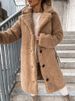 Faux Wool Blends Women Warm Coat 2022 Winter Single Breasted Outerwear Teddy Plush Overcoats Female Chic Solid_voghion.com