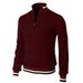 Men's Clothing New Spring And Autumn Supply Style Color Matching Zipper High Collar Men's Sweater_voghion.com