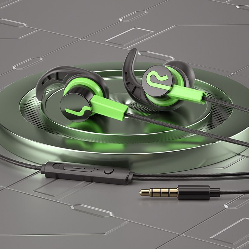 Casque de jeu intra-auriculaire filaire avec blé E-Sports PUBG Jeu mobile Ordinateur Téléphone portable Écoute universelle Reconnaissance sonore Pos_voghion.com