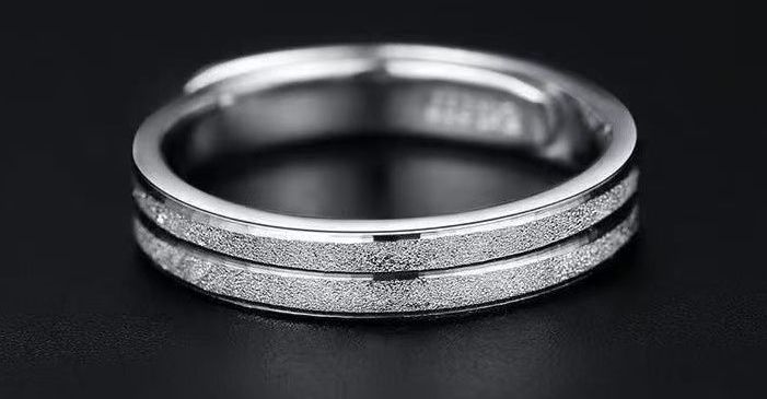 S999 Pure Single Ring Adjustable Open Design Niche High-end Trendy Ins Style Men's Index Finger Solid Silver_voghion.com
