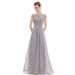 Elegantes Abendkleid aus Chiffon und Spitze für Damen – A-Linien-Ballkleid für Brautjungfern mit fließendem Rock und Blumenstickerei_voghion.com