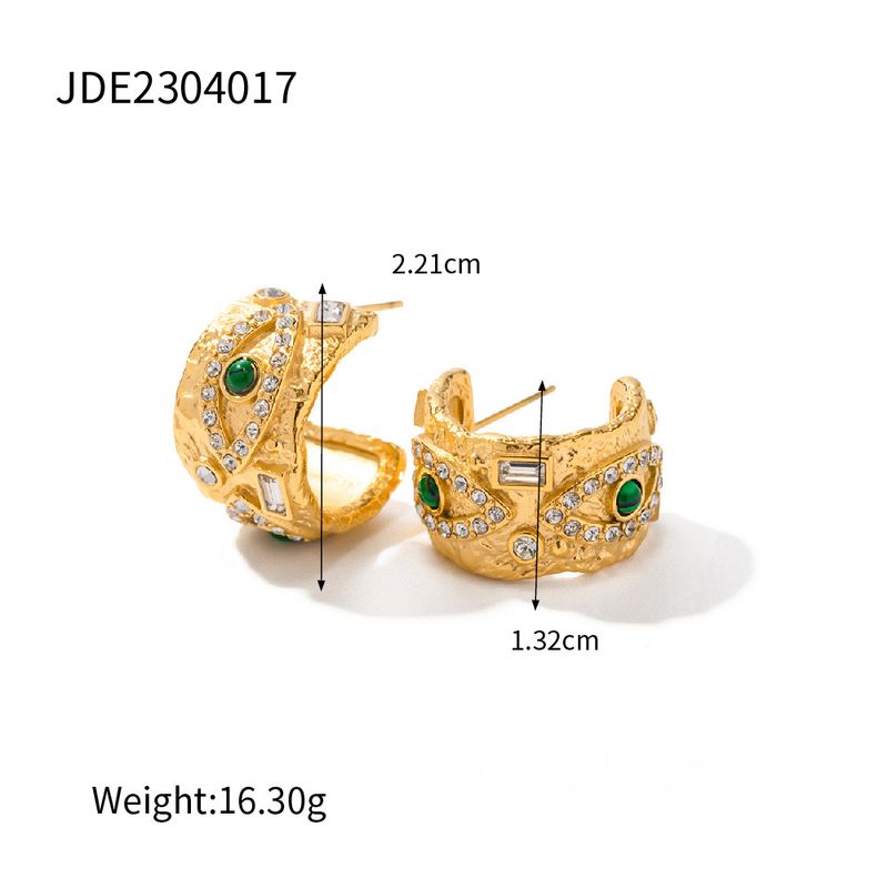 Anello da donna francese INS con zircone incastonato in oro, malachite verde, lava, occhio del diavolo, quadrato_voghion.com