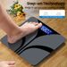 Gray&Black Bathroom Scale Body Weight, Highly Accurate Digital Weighing Hine For People, LCD Display, Sturdy Tempered_voghion.com