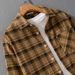Trendy Plaid Long Sleeved Shirt For Men, Fashionable And Versatile, Artistic And Casual, Loose Brushed Top Jacket_voghion.com