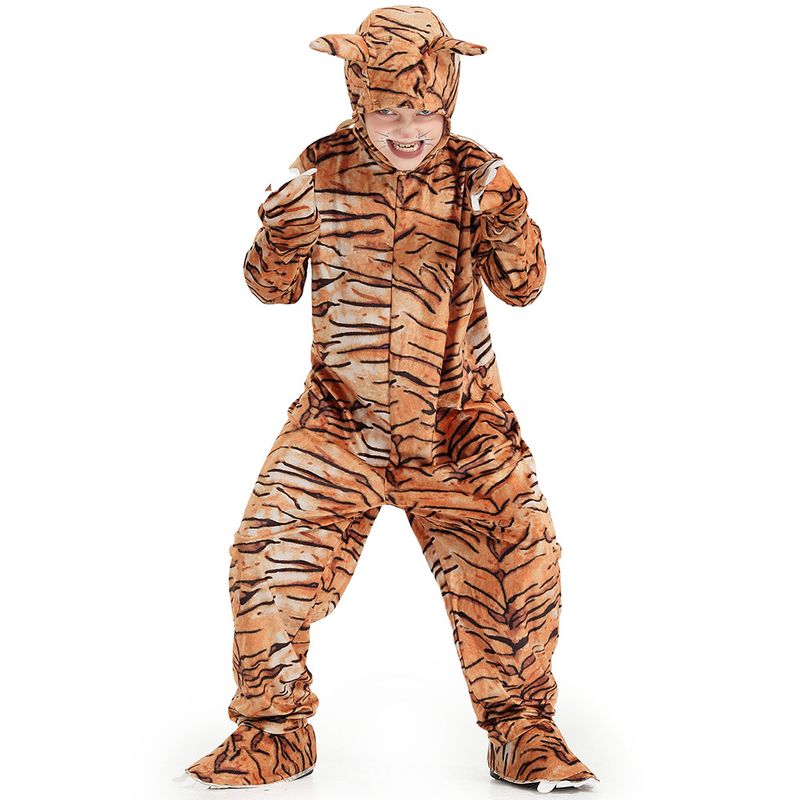 Helovīna cosplay jauks mazs tīģera dzīvnieka kostīms Starptautiskās bērnu dienas skatuves lugas izrādes apģērbs_voghion.com
