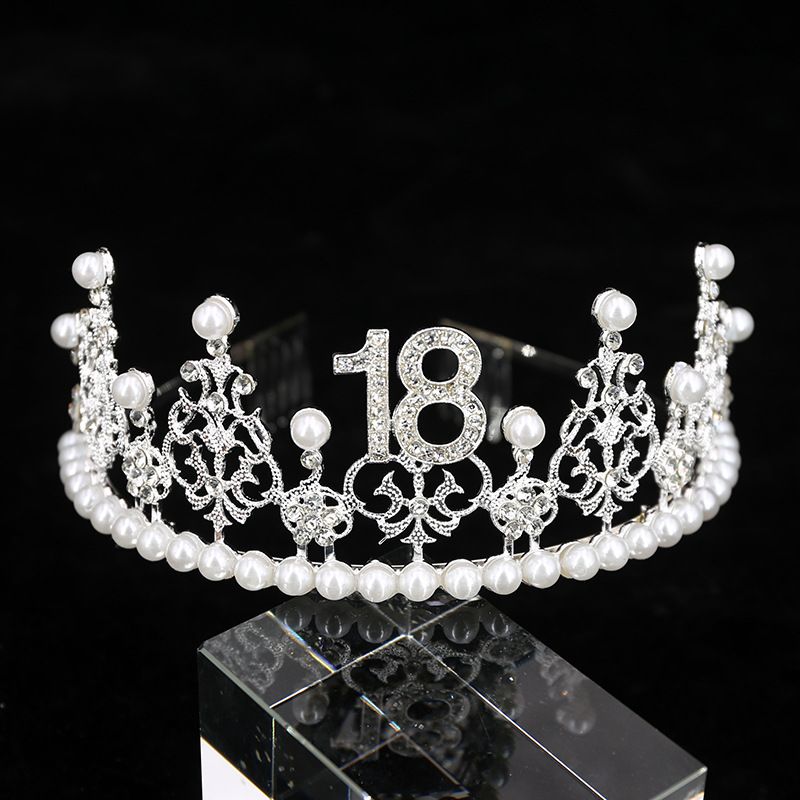 Bijoux de mariée, accessoires pour robe de mariée, peigne à cheveux, festival de 18e et 30e anniversaire, bandeau en alliage de strass, couronne diadème_voghion.com
