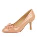 6682-2 Bowknot Runde Zehe High Heels Flacher Mund Einzelne Pendeln Tägliche Arbeit Slip-On Damenschuhe Abnehmen_voghion.com
