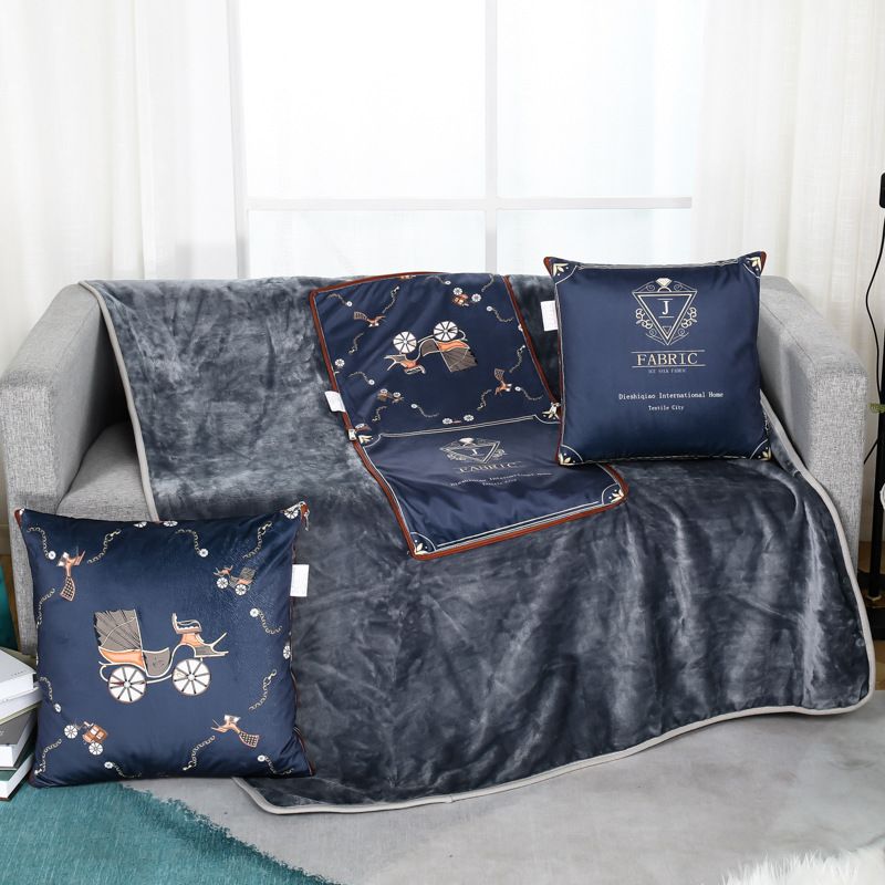 Fleece Blanket & Pillow - 3-In-1 Convertible Travel Wrap For Car/Office/Sofa (Ultra-Soft Sherpa Dual-Sided Warmth Machine Washable Wrinkle-Free)​_voghion.com