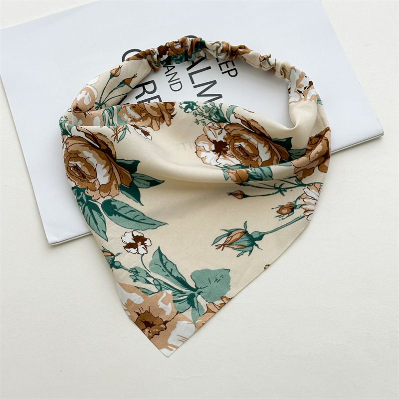 Nuovo piccolo fresco tessuto triangolo asciugamano elastico fascia per capelli 2024 donne elastico alto borsa testa asciugamano testa gioielli_voghion.com