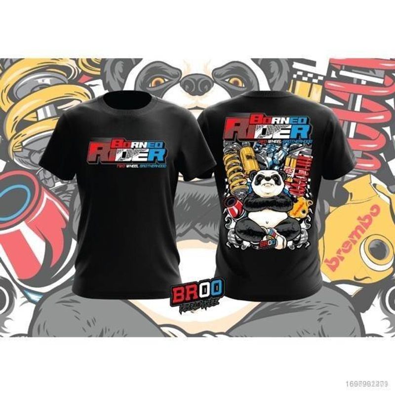 fux BORNEO RIDER Fans Tshirts Rundhalset Kortærmet Sports Tee Unisex Plus str._voghion.com