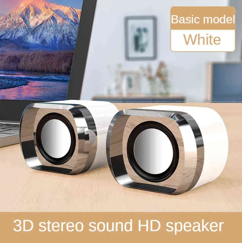 Portable Computer Speakers Desktop Home Wired Notebook Small Sound Pink Cute Active Multimedia Impact A Pair Of USB_voghion.com
