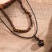 Cross-Border European And American Fashion Coconut Shell Turquoise Leather Wax Cord Necklace Set Hip-Hop Niche Layered_voghion.com
