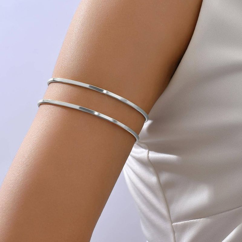 Bracciale unisex da donna, versatile, aperto, regolabile, irregolare, lungo, gioiello da mano_voghion.com