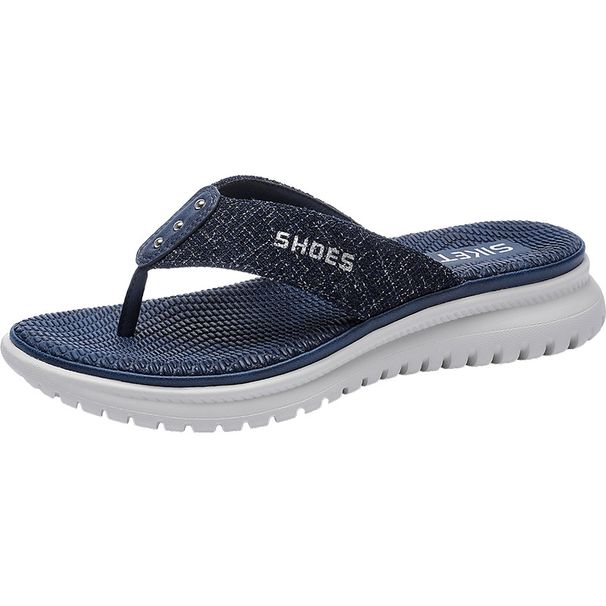 2025 Summer New Women's Simple Flip-Flops Sports Wedge Casual Large Size Slippers_voghion.com
