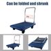 Ultra Quiet Plastic Flatbed Car, 330.69LB Load-bearing Capacity, 360 Degree Rubber Wheels, Manual Moving Platform Car For Heavy Objects, Suitable For Factories And Workshops, Dark Blue_voghion.com