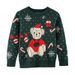 Adorable Christmas Sweater For Kids - Cozy Bear Print Knit Pullover, Unisex Winter Warm Top For Boys & Girls (100-140cm)_voghion.com