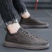 Autumn And Winter Canvas Chef Non Slip Black Casual Men's Shoes_voghion.com