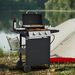Propane Gas Grill 3 Burner Barbecue Grill, Stainless Steel 26,000 BTU Patio Garden Barbecue Grill With Two Shelves, Lid, Wheels And Bottle Opener_voghion.com