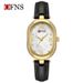 Elegant Mother-of-Pearl Dial Diamond Accent Women's Watch With Leather Strap, Waterproof Quartz Movement, Light Luxury Design Light Quartz Watch_voghion.com