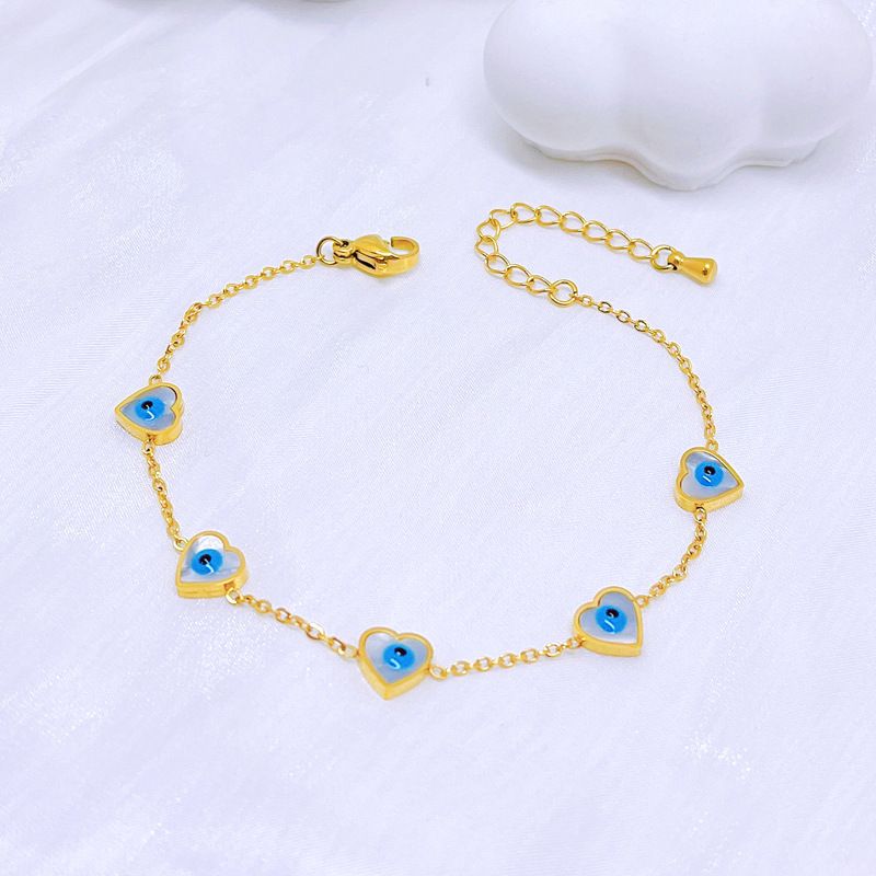 Stile semplice di base Commute Parthenocissus Erba a forma di cuore Fiore 304 Acciaio inossidabile Braccialetti in acciaio inossidabile in blocco_voghion.com
