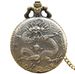 Neue chinesische Drachentasche Phoenix Half Eagle Hollow Antique Black Face Quarz Halskette_voghion.com