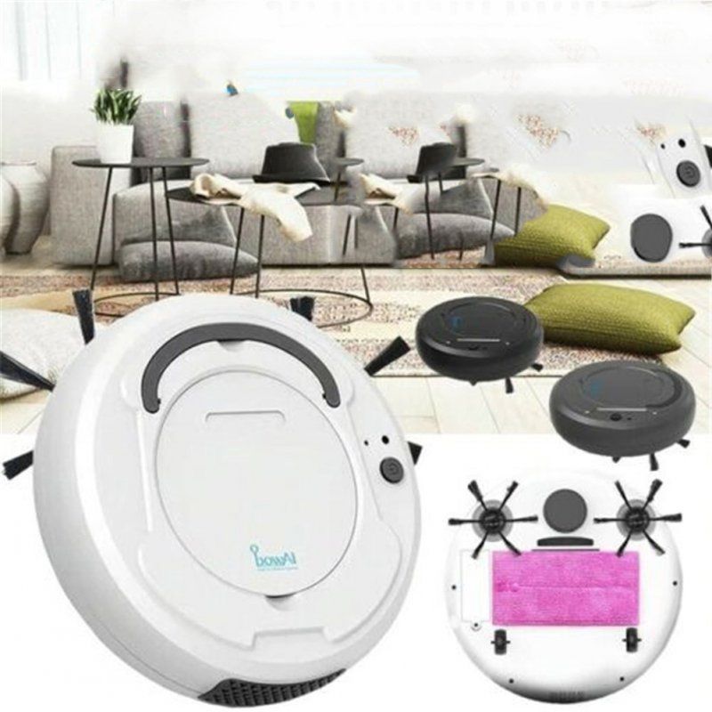 1800pa Multi-functional Intelligent Sweeping Robot Fully Automatic Rechargeable Vacuum Cleaner Machine Dry Wet Floor Sweeper Ivory_voghion.com