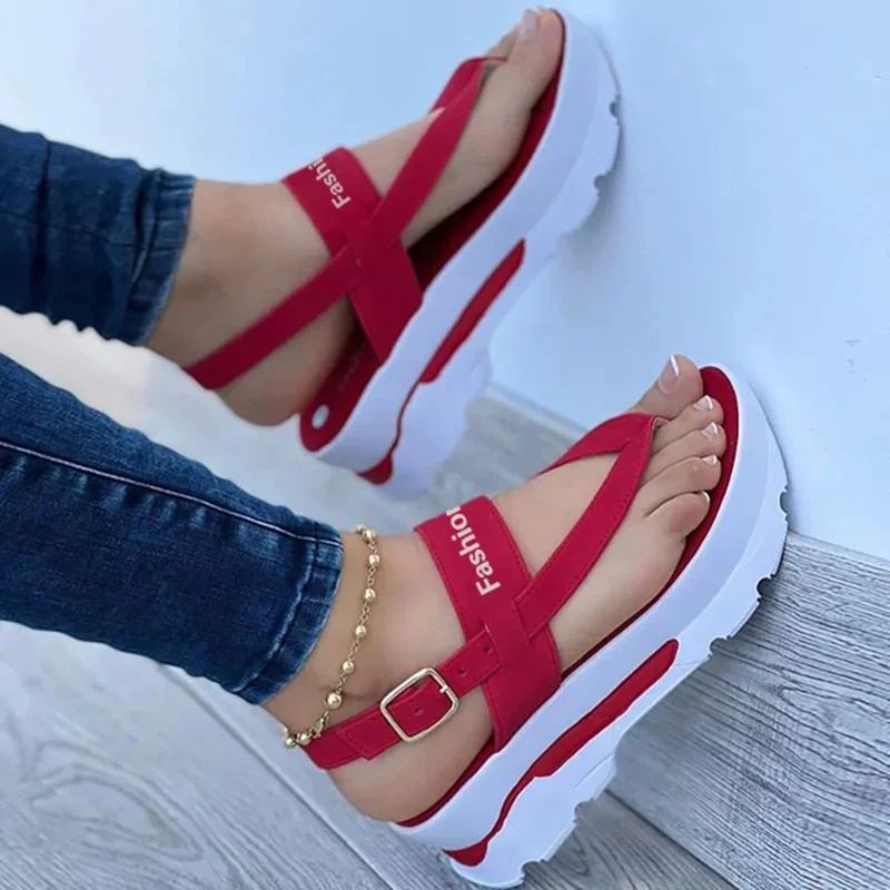 New Sandals For Wedges Shoes Women Platform Heels Sandalias Mujer Summer Flip Flops_voghion.com