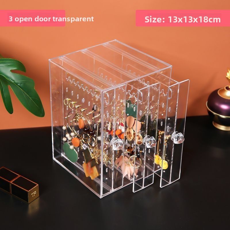 Acrylic Display Stand Earrings Clips Ear Pendants Storage Box Necklace Ring Jewelry Multi-layer_voghion.com