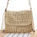 Damentaschen Einteiliges Drop Shipping Neue Art Style Style Mode Urlaub Kleine Tasche Flip Crossbody Papiergewebte Tasche Fan Flower Woven Bag_voghion.com