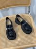 Raise The Bottom 6cm Loafers Dam 2025 Nyheter Vår & Höst Slip-on Svart JK Läder Brittisk Stil Enkelt Lager_voghion.com
