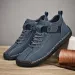 New 2024 Handmade Casual Design Sneakers Man Breathable Leather Shoes Men Ankle Boots Outdoor_voghion.com