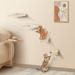 Wall Mounted Cat Shelves With 2 Jumping Posts & 2 Hammocks Up To 40 Lbs_voghion.com