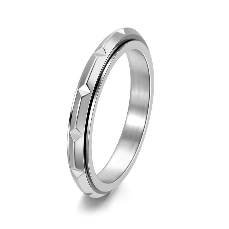 Gioielli da donna, anello girevole semplice in acciaio inossidabile di bambù, anello sottile in oro di alta qualità alla moda_voghion.com