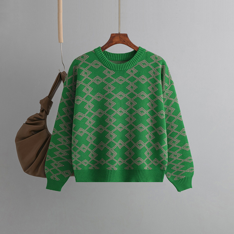 Damenmode-Bluse mit lockerem Rundhalsausschnitt_voghion.com