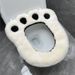 Cuscino per sedile WC universale per tutte le stagioni, adesivo per la casa, con simpatico motivo a forma di zampa d'orso e palla di carbone_voghion.com