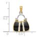 14K & Rhodium 3-D And Enameled Opens Handbag Charm_voghion.com
