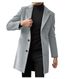 Men's Clothing Mid Length Long Sleeved Woolen Coat Autumn And Winter Woolen Coat Woolen Suit Windbreaker_voghion.com