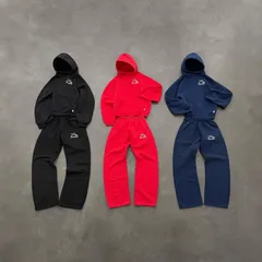 Streetwear Hoodie & Jogger Set – Oversized Hip-Hop Unisex Tracksuit (S-L) – Vintage Retro Pullover With Drop Shoulder