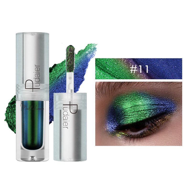 Pudaier Chameleon Flüssiger Lidschatten Perlglanz Flash Monochrome Metallic Lidschatten Flüssigkeit_voghion.com
