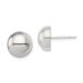 Sterling Silver Polished 10mm Button Earrings_voghion.com