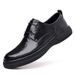 Internet Celebrity Loafers Men's Casual Business British Style Lace-up Small Leather Trendy Driving Shoes_voghion.com