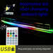 Car Central Control LED Acrylic Interior Colorful Flowing Ambient Decorative USB Light_voghion.com