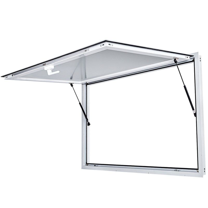 VEVOR Concession Window 53 X 33 Inch, Concession Stand Serving Window Door With Double-Point Fork Lock, Concession Awning Door Up To 85 Degrees For Food Trucks, Glass Not Included_voghion.com
