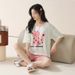 Pyjamas dam sommar 2024 ny ren bomull kortärmad kostym för kvinnor sommar söt söt plus size hemkläder_voghion.com